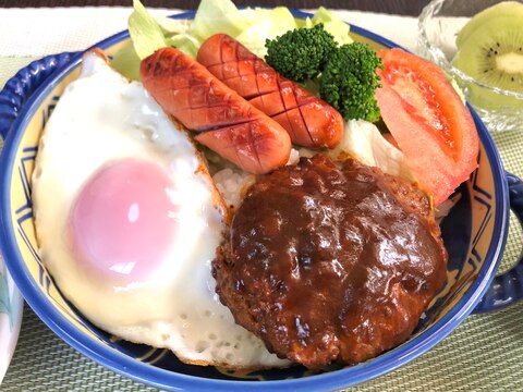 お家でランチ❤️カフェ♬簡単！ロコモコ丼